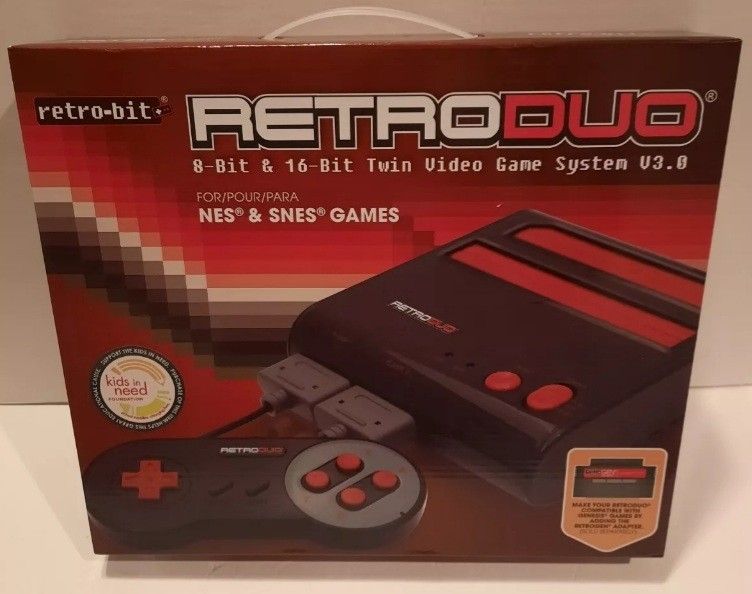 RetroDuo 8-Bit & 16-Bit Twin Video Game System V 3.0 for NES & SNES Games