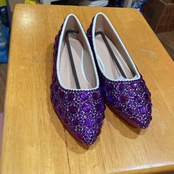 Purple Sparkle Jem Shoes Size:7