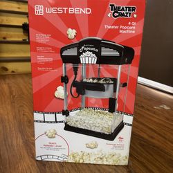 Theater Crazy Popcorn Machine – 4 Qt Movie Night Magic