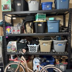2 Large metal garage shelves