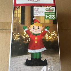 4 Foot Tall Inflatable Elf 