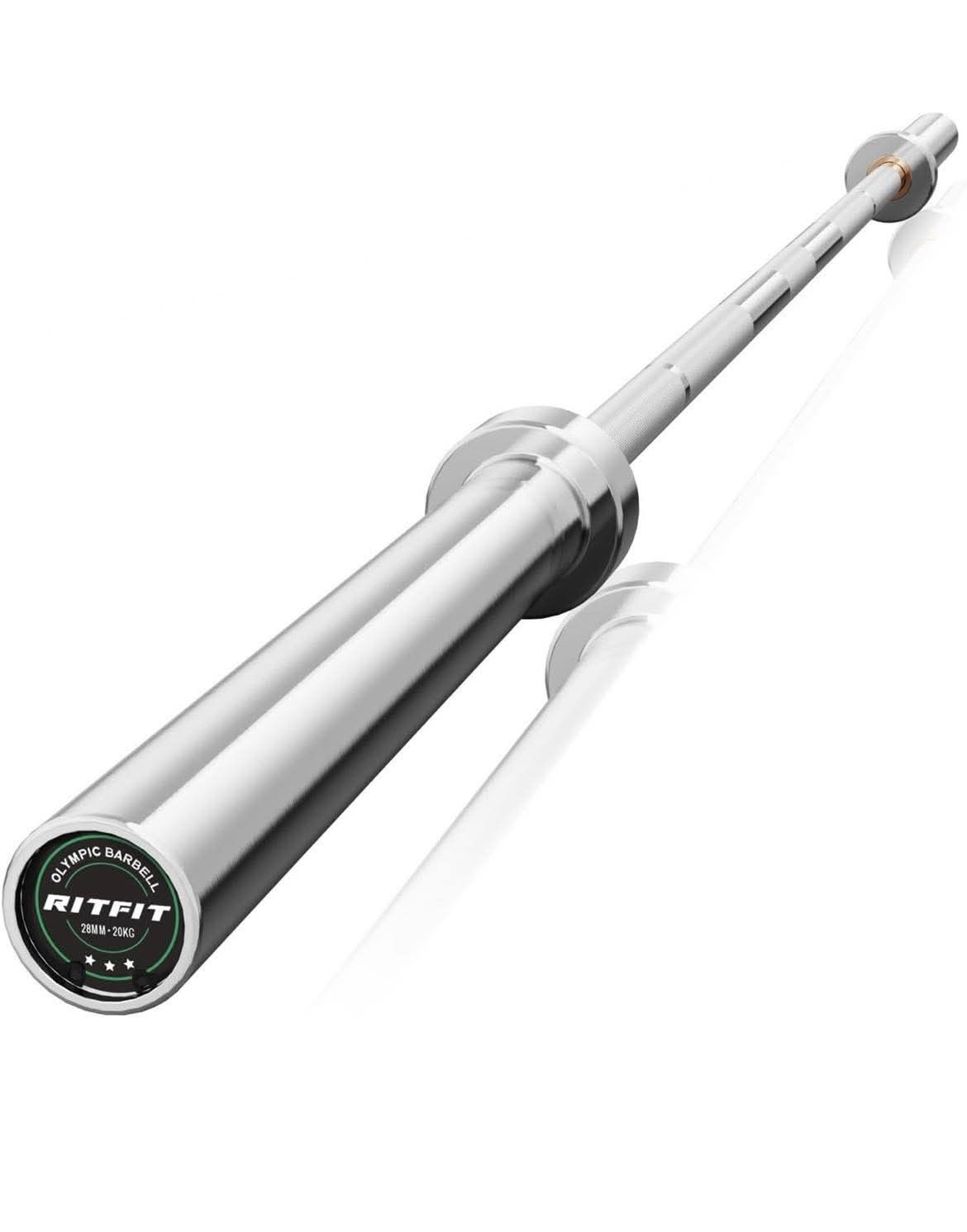 RITFIT 7FT Olympic Barbell for Strength and Weightlifting Training - 2 Inch Olympic Bar for Squat, Deadlift, Bench Press, Curl, Overhead Press - 500lb