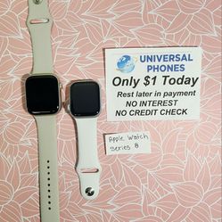 APPLE WATCH SERIES 8 41MM UNLOCKED $1 DOWN TODAY REST IN PAYMENTS.NO CREDIT CHECK 
