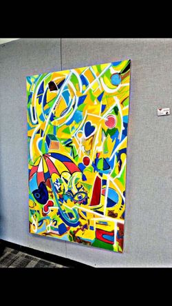 Custom Abstract Umbrella Artwork 