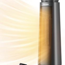 PELONIS PTH15A4BGB Ceramic Tower 1500W Indoor Space Heater with Oscillation, Remote Control, Programmable Thermostat & 8H Timer, ECO Mode, Tip-Over Sw