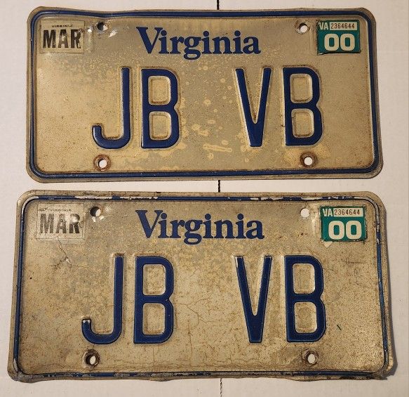 Virginia License Plate Set