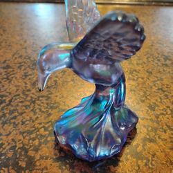 Fenton Iridescent Glass Bird Figurine