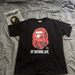 Bape tee red camo