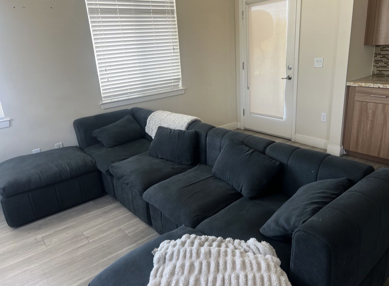 Comfy Modern Sectional Couch - MUST GO! MOVING OUT LAST DAY