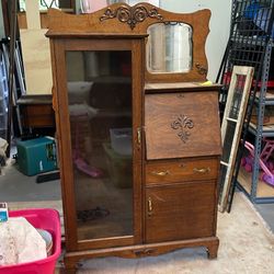 Antique Secretary Cabinet 