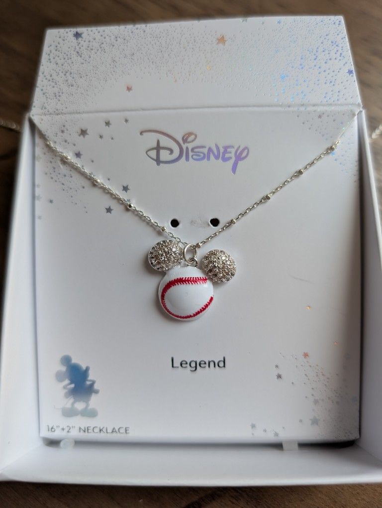 Disney Mickey Mouse Baseball Necklace