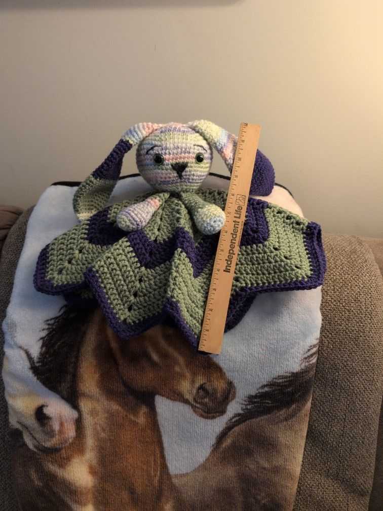 Crochet Baby Blanket Bunny Huggy