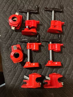 Heavy Duty Pipe Clamps, Cast Iron Wood Clamps Quick Release for Woodworking, Carpentry, Home Improvement, DIY Projects