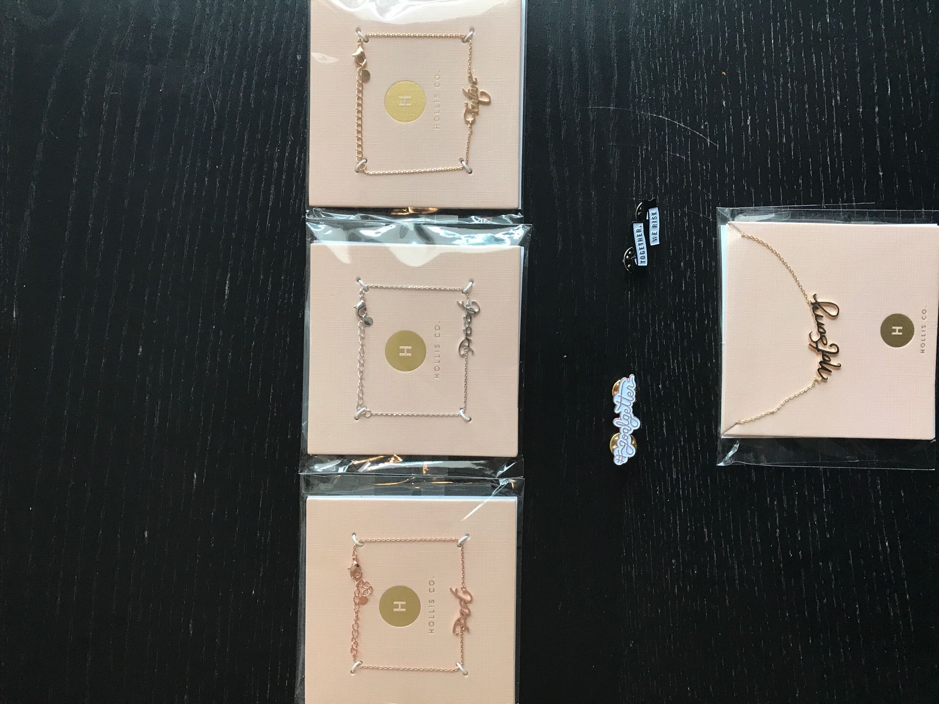 Rachel hollis- Hollis Co. bracelets, necklace, & pins