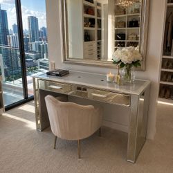 High-End Mirrored Glam Desk