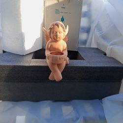 Partylite Cherub Candle Holder Terrakotta