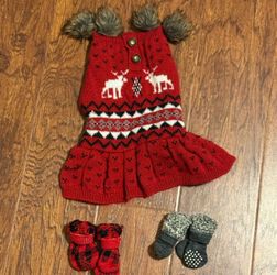 Dog🐾Pet Sweater Dress & Booties