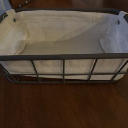 Small canvas & metal baskets - set of 2