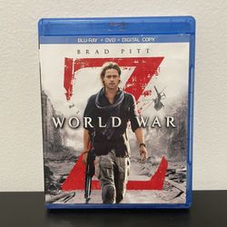 World War Z Blu-Ray Movie Brad Pitt Unrated Zombies Horror 2013