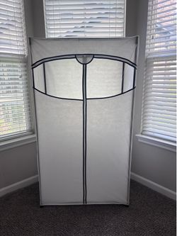 Whitmor 36” Clothes Closet Cover – White Fabric Garment Wardrobe Cover