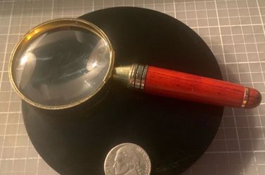 Vintage Magnifying Glass with Wood Handle