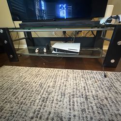 Modern Glass & Metal TV Stand – Sleek, Sturdy, Minimalist