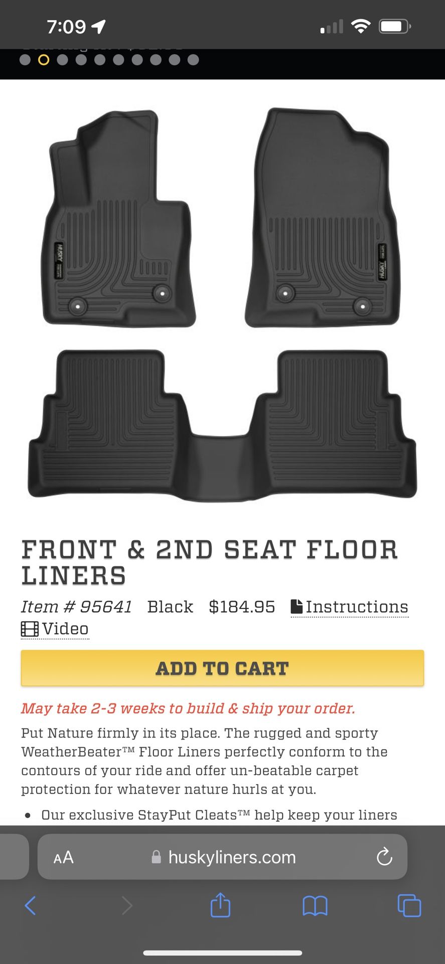 Husky Floor Mats 2019 Mazda CX5