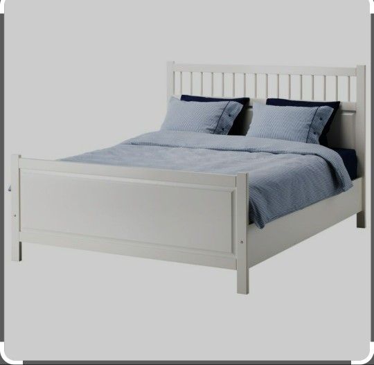 IKEA HAMNES QUEEN BED FRAME WITH MATTRESS