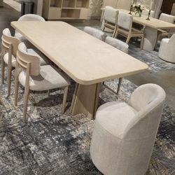 New Beautiful Ash Wood 7 Pc Dining Collection