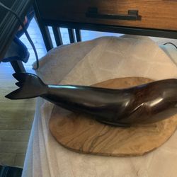 Large. Modernist Rosewood. Whale Carving 