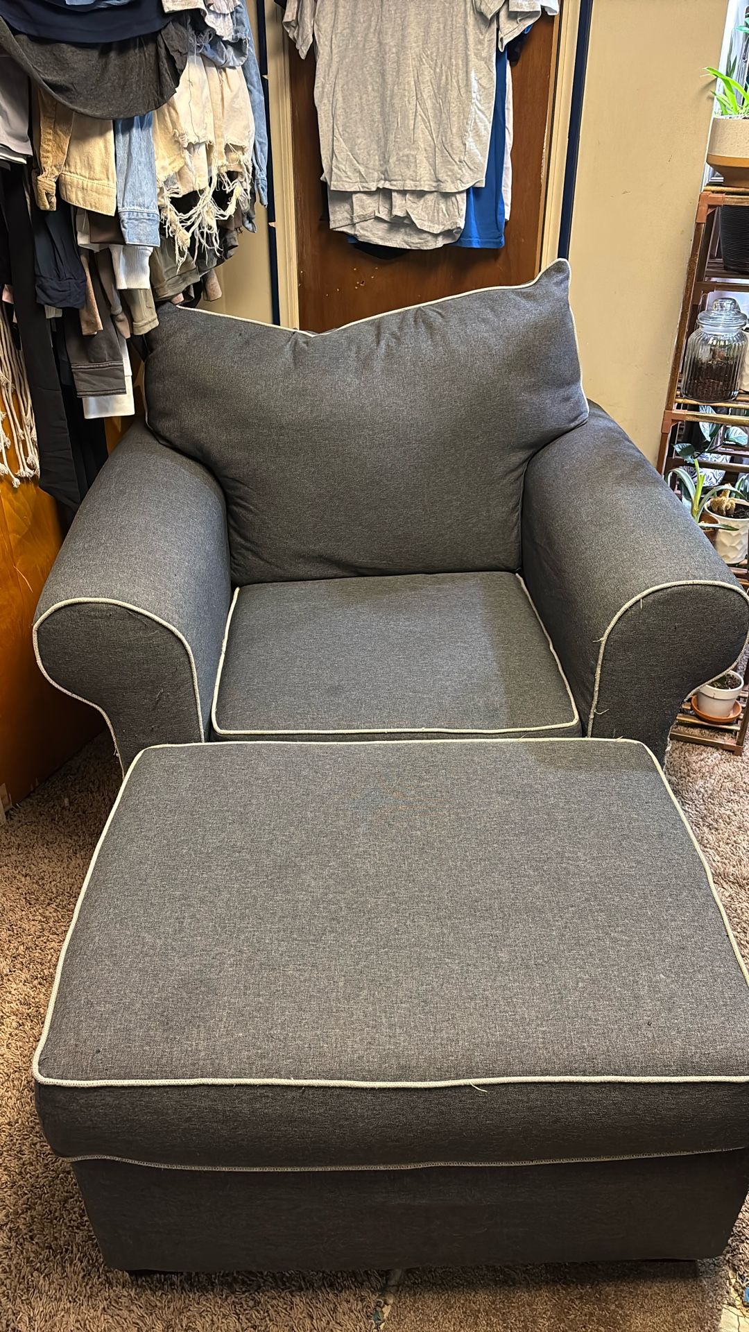 Sofa Chair and Ottoman matching set