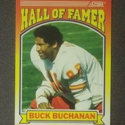 1990 Score Buck Buchanan Kansas City Chiefs Hall Of Famer HOF #600 Football Card Vintage Collectible Sports NFL