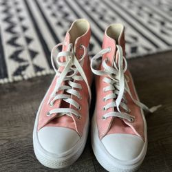 Light Pink/salmon Converse Shoes