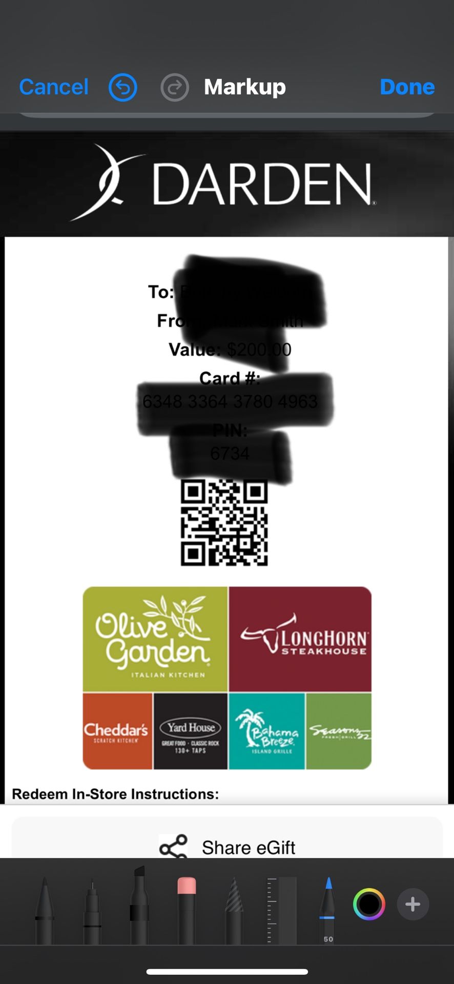 Dardens Restaurant, Longhorn ,Olive Garden, Cheddars