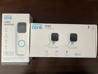 Blink Video Doorbell & Indoor Plug-In HD Smart Security Camera - White - Combo Deal