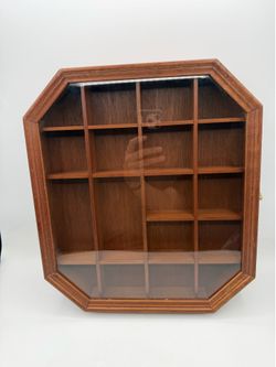 Vintage Octagon Miniatures Shadow Box-Wall Or Table Display Case Vertical/Horizontal