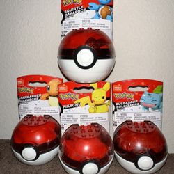 NEW Pokémon 25th Anniversary Mattel Mega Construx Pikachu Charmander Bundle MINT