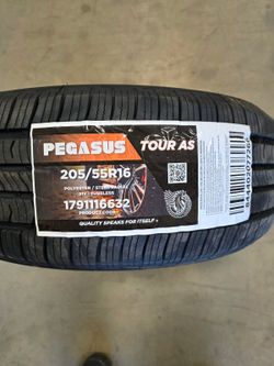 Brand New Tires (1) Pegasus Tour AS 205/55R16 ($60) ( 1 Year Road Hazard Warranty)