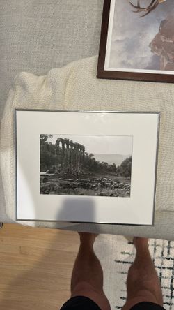 Black and white Italian Countryside Art Framed