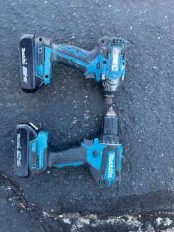 Makita drill and impact W 2 2.0 batteries