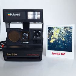 Film Tested Working Vintage Original Polaroid Sun 660 AutoFocus Instant Film Camera - Great Condition 