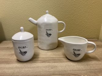 Rae Dunn Chirp Tea Set. “Or Best Offer”