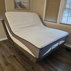 Queen Comfort Base Adjustable Bed w/ CertiPUR-US Foam Mattress