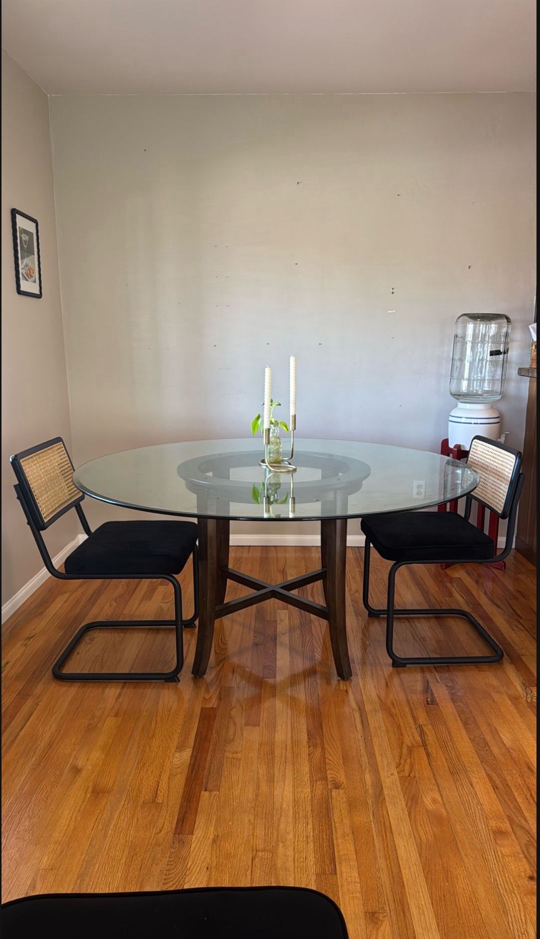 5-foot Diameter Glass Dining Table- Crate & Barrel