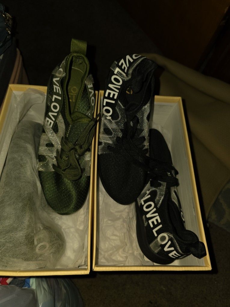 Sneakers New Black 8 Green8,5