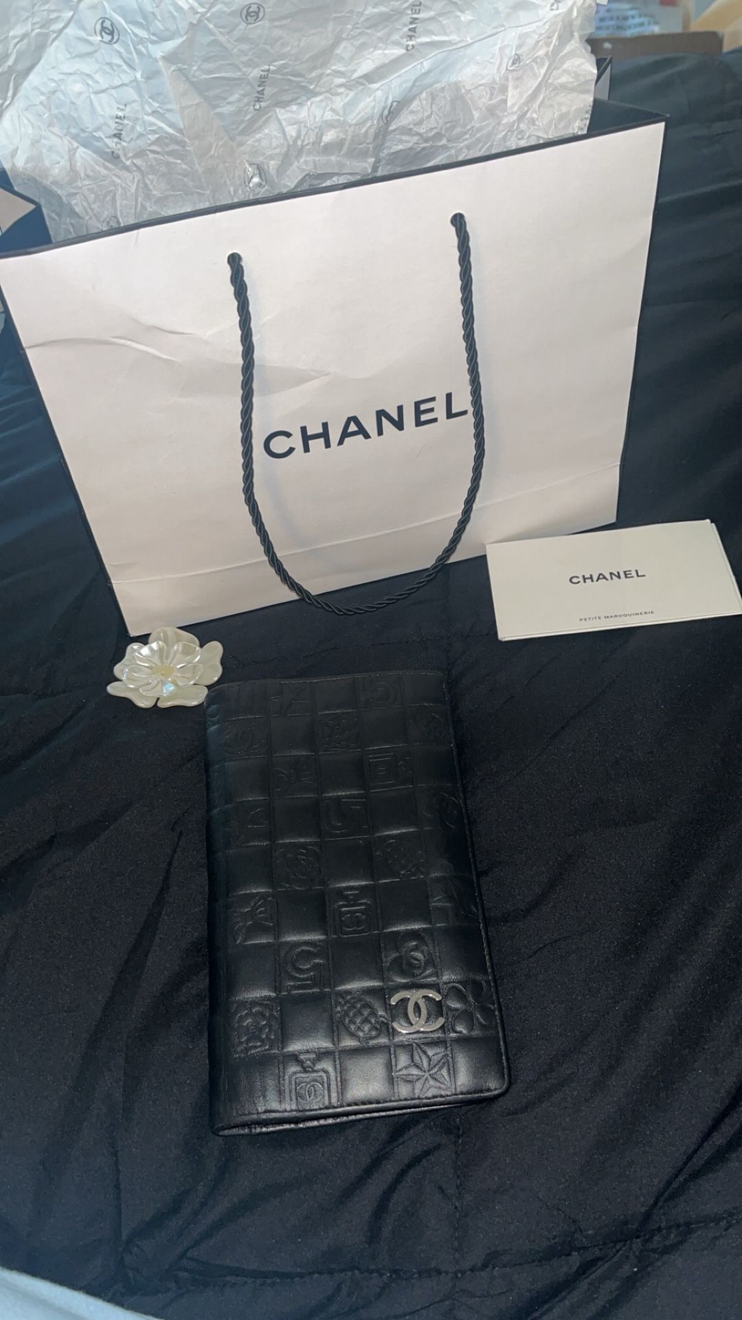 CHANEL Quilted Calfskin Cambon Ligne Long Wallet