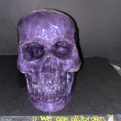 Amethyst Colored Resin Skull