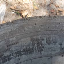 Trailer tire with rim ST205/75R14