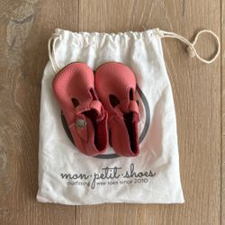 Mon Petit Size 3 Leather Pink Booties 