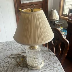 vintage crystal table lamp